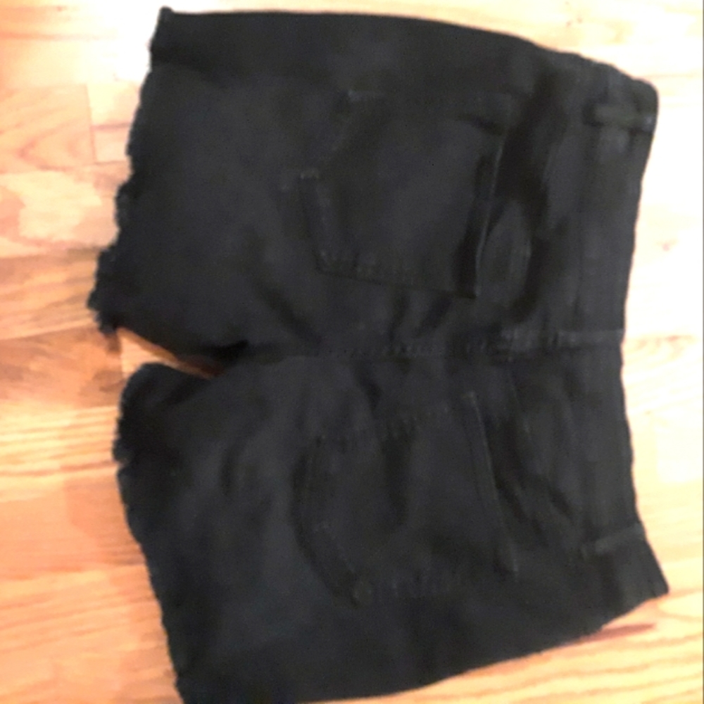 Maurices Black Denim raw hem shorts, size 10
